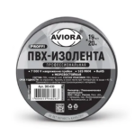 Изолента ПВХ 19 мм х 20 м, ПРОФЕССИОНАЛЬНАЯ, чёрная, AVIORA (100шт/кор)