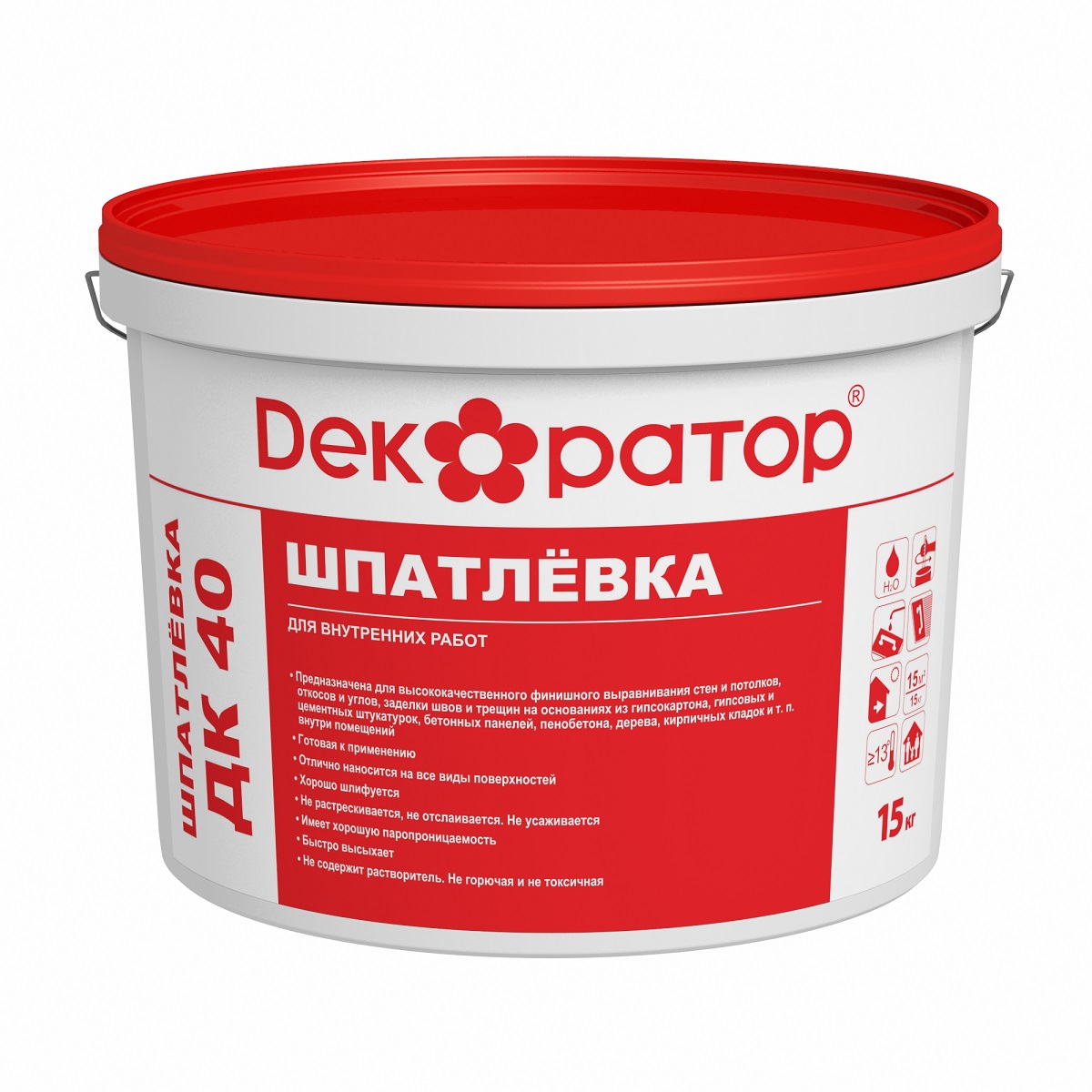 6a406990127b11ea968a9c8e9956ba7a_e1d3543f831011f094f600155d000500 Шпатлевка Декоратор для внутренних работ ДК 40 (15кг) — изображение 1