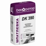 Шпатлевка гипсовая универсальная Декоратор DK 390 (0,5-15мм) (белая) (25кг) (49шт)