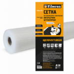Сетка стеклотканевая штукатурная Fiberon 5х5мм 1000мм х 10м, 60г/кв.м, белая (15шт/уп)