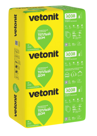 1e3d1504622c11f094f200155d000500_03817e7558e011f199069c8e9956ba7d ВЕТОНИТ Теплый Дом плита-100 12кг/м3 (610х1170x100) 7шт/упак=0,500м3; 5,00м2; 40шт/палл) 68113/63199 — изображение 1
